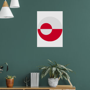 Affiche du drapeau du Groenland – 20x28 pouces d'a