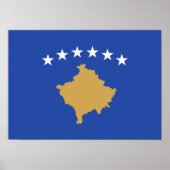 Affiche du drapeau du Kosovo (Devant)