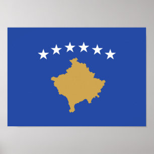 Affiche du drapeau du Kosovo