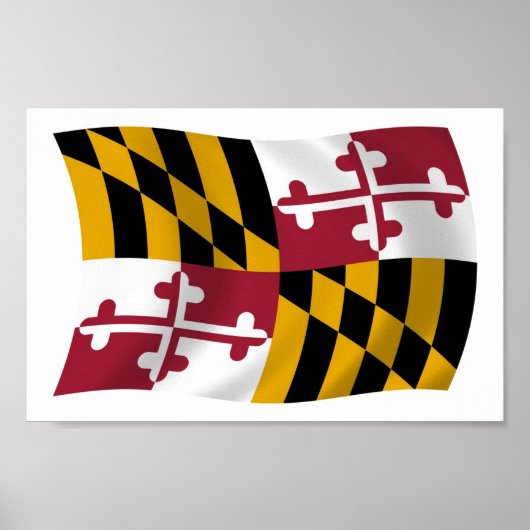 Affiche du drapeau du Maryland (Devant)