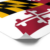 Affiche du drapeau du Maryland Imprimer (Coin)
