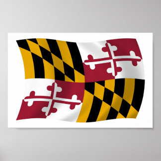 Affiche du drapeau du Maryland Imprimer