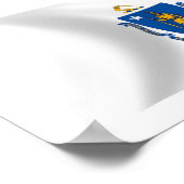 Affiche du drapeau du Massachusetts Imprimer (Coin)