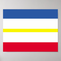 Affiche du drapeau du Mecklembourg-Poméranie-Occid