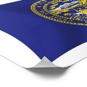 Affiche du drapeau du Nebraska Imprimer (Coin)