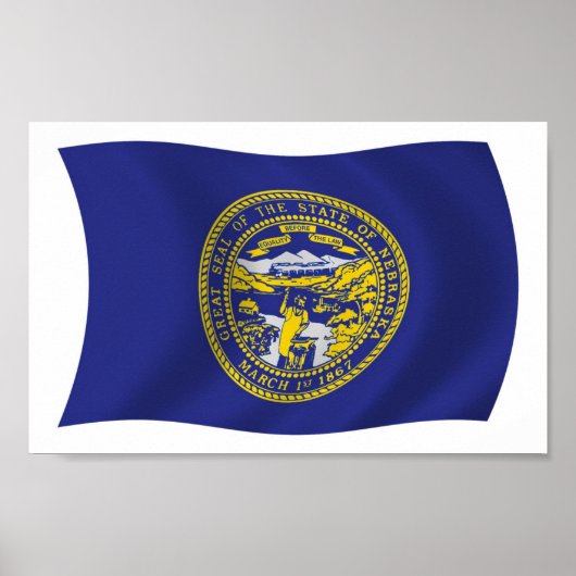 Affiche du drapeau du Nebraska Imprimer (Devant)