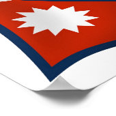Affiche du drapeau du Népal (Coin)