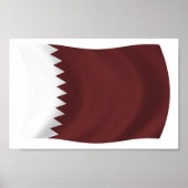 Affiche du drapeau du Qatar (Devant)