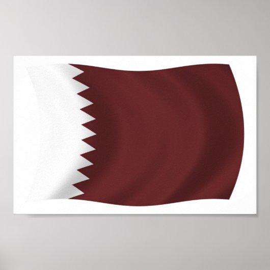 Affiche du drapeau du Qatar (Devant)