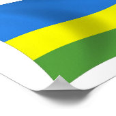 Affiche du drapeau du Rwanda (Coin)