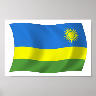 Affiche du drapeau du Rwanda