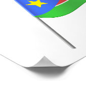 Affiche du drapeau du Soudan du Sud (Coin)