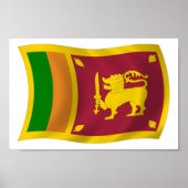 Affiche du drapeau du Sri Lanka (Devant)
