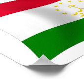 Affiche du drapeau du Tadjikistan (Coin)