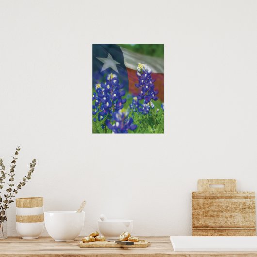 Affiche du drapeau du Texas (Cuisine)