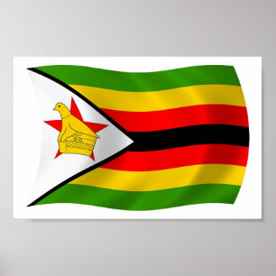 Affiche du drapeau du Zimbabwe