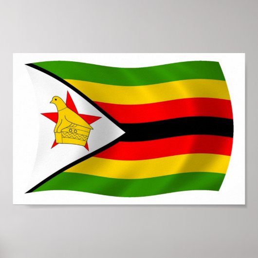 Affiche du drapeau du Zimbabwe (Devant)