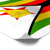 Affiche du drapeau du Zimbabwe (Coin)