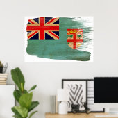 Affiche du drapeau fidjien (Bureau à domicile)