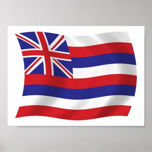 Affiche du drapeau hawaii (Devant)