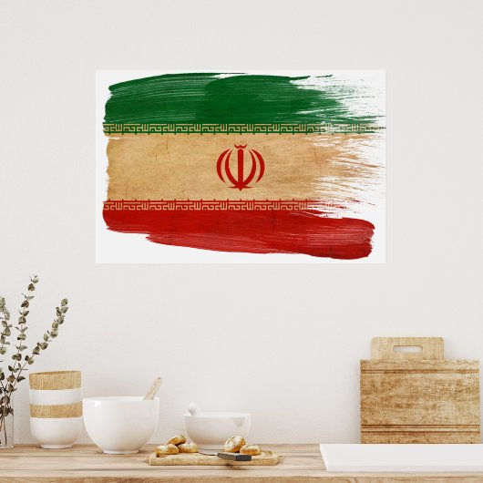 Affiche du drapeau iranien (Cuisine)