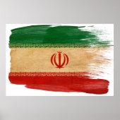 Affiche du drapeau iranien (Devant)