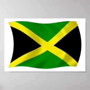 Affiche du drapeau jamaïcain