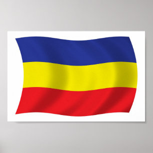 Affiche du drapeau khmer Kampuchea Krom