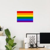 Affiche du drapeau LGBT (Bureau à domicile)