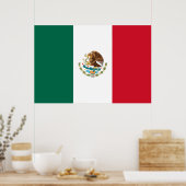 Affiche du drapeau national mexicain (Mexique) (Cuisine)