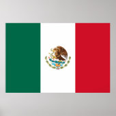 Affiche du drapeau national mexicain (Mexique) (Devant)