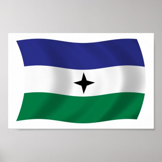 Affiche du drapeau nationaliste Bubi (Devant)