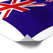 Affiche du drapeau néo-zélandais (Coin)