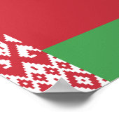 Affiche du drapeau patriotique biélorusse (Coin)