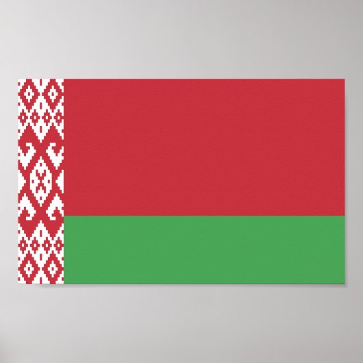 Affiche du drapeau patriotique biélorusse (Devant)