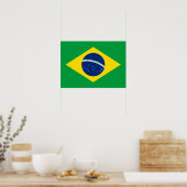 Affiche du drapeau patriotique du Brésil (Cuisine)