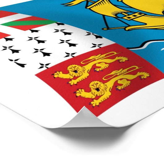 Affiche du drapeau Saint-Pierre-et-Miquelon Imprim (Coin)