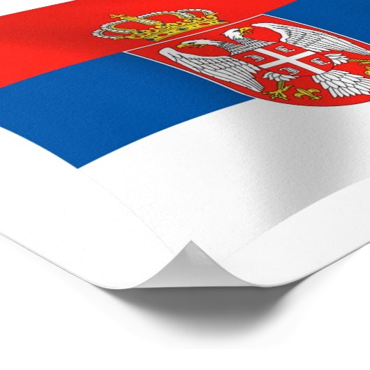 Affiche du drapeau serbe (Coin)