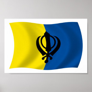 Affiche du drapeau sikhisme