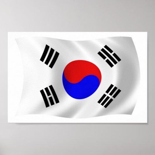 Affiche du drapeau sud-coréen (Devant)