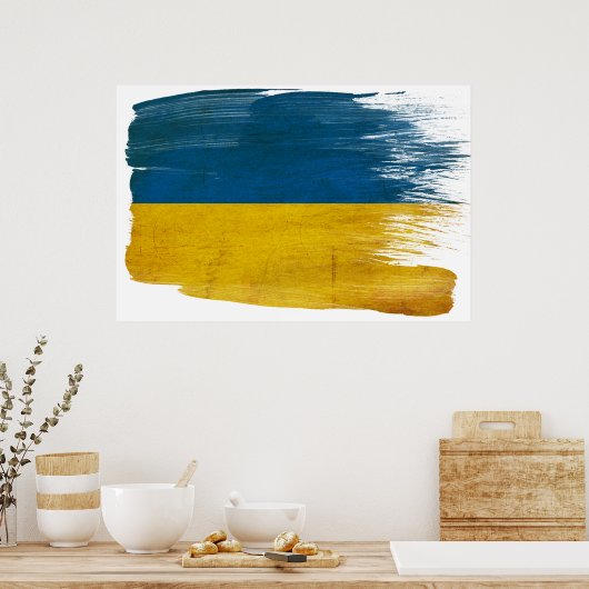 Affiche du drapeau ukrainien (Cuisine)