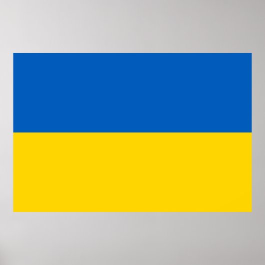 Affiche du drapeau ukrainien (Ukraine) (Devant)