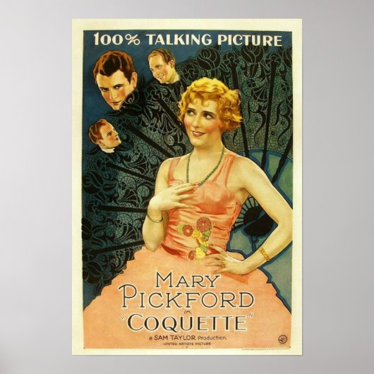 Affiche du film Mary Pickford 'Coquette' 1929 (Devant)