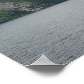 affiche du fjord de Geiranger avec le drapeau norv (Coin)