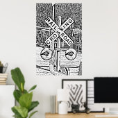 Affiche du franchissement ferroviaire (Bureau à domicile)