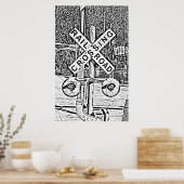 Affiche du franchissement ferroviaire (Cuisine)