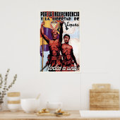 Affiche du Front populaire de la guerre civile esp (Cuisine)