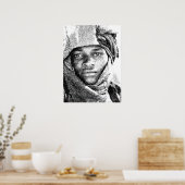 Affiche du garçon du désert africain • Illustratio (Cuisine)