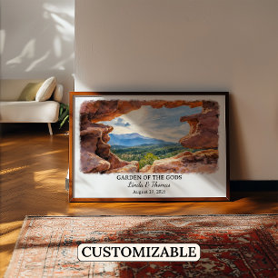 Affiche du Garden of the Gods Colorado, Aquarelle