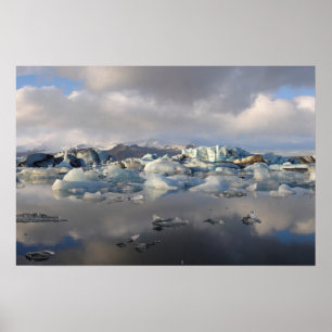 Affiche du glacier Jokulsarlon en Islande